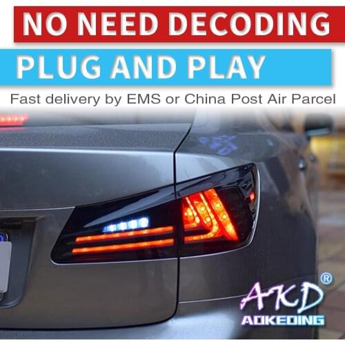 4 PCS Car Styling for Lexus IS250 Taillights 2006-2012 for IS250 LED Tail Lamp+Turn Signal+Brake+Reverse LED light