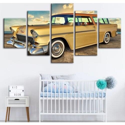 5 Pcs set christmas diamond painting Retro Car Diamond mosaic full square round drill, Diamond embroidery full set home decor