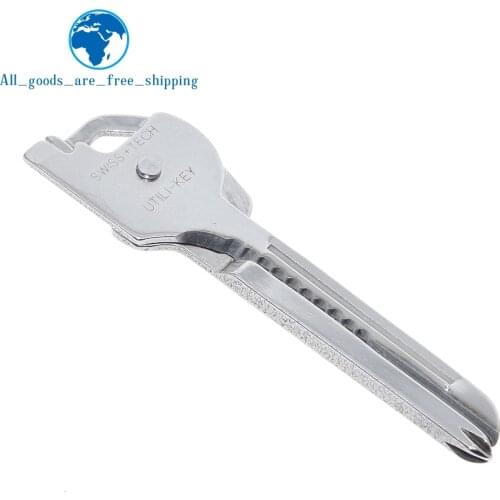 6 in 1 Useful Multifunction Knife Practical Swiss Tech Utili Key Outdoor Screwdriver Bottle Opener Keychain Camping Hiking Tools