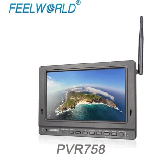 Feelworld PVR758 Monitor 7 inch FPV Monitors with DVR 5.8G 32CH Diversity Receiver 1024x600 IPS UAV LCD Monitor and HDMI Cable