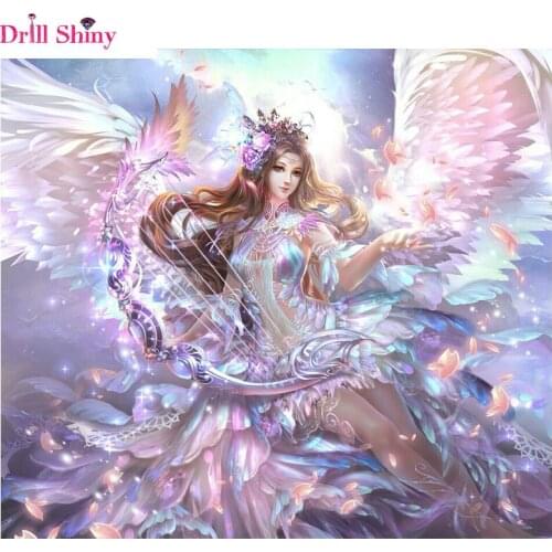 Resin Diamond embroidery beautiful harp fairy 5d diy diamond painting full square/round Cross Stitch drill Rhinestone mosaic