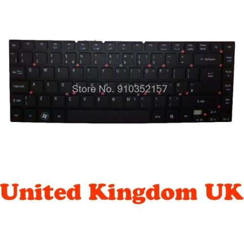 UK Keyboard For Acer 3810 4755 4830G MP-10K26GB-6981 PK130IO1B08 KB.I140A.291 V121602AK2 PK130IO4B08 V121602EK2 PK130IO4C08