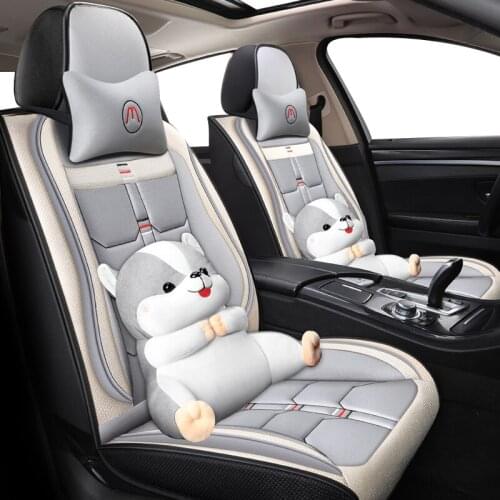 CUWEUSANG flax car seat covers For audi a6 4f a4 a3 a5 q3 q5 q2 lada xray mitsubishi pajero skoda octavia nissan leaf seat cover
