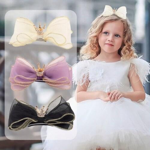 Baby Girl Hair Clips Bows Children Lace Barrette Kids Spring Summer Vintage Hairpins Toddler Party Hairgrips Clip