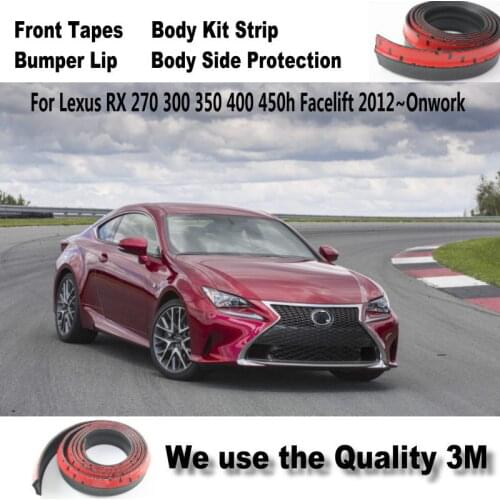 For Lexus RX 270 300 350 400 450h Facelift 2012~Onwork Car Tuning / Body Kit Strip / Front Tapes / Body Chassis Side Protection