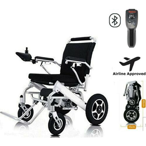 Electric Motorized Power Wheelchair Folding Lightweight With Remote Control 13Ah For Old Elderly Disabled