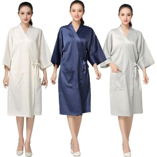 Salon Waterproof Hairdressing Robe Barber Shop Customer Hair Dyeing Clothes Beauty SPA Gown Hairdresser Haircut Kimono Smock