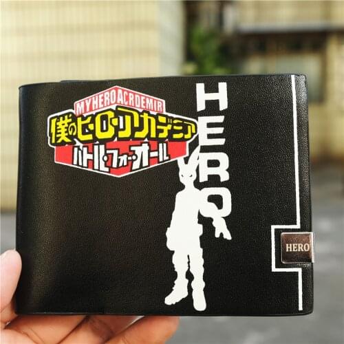 Anime Game My Hero Academia All Might PU leather wallet Bi-fold ID Card Holder Purse