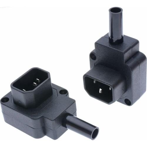 10A 250V Elbow IEC320 C14 PDU UPS wired power outlet assemble install connector electric Panel Receptacle AC socket Plug