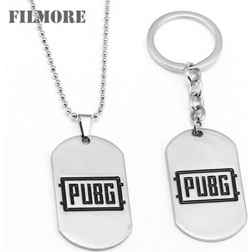 Fashion Game Playerunknowns Battlegrounds Necklaces for Men Women Link Chain PUBG Winner Necklace Male Dog Tag Jewelry