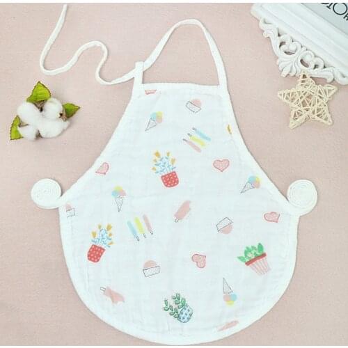 Cartoon Baby Bibs Girls Boys Baby Cloth Babador Baby Belly Circumference Gauze Apron Bibs Bebe Smock Burp Childrens Fabric