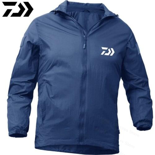 Daiwa Men Fishing Jacket Thin Autumn Fishing Clothes Waterproof Durable Fishing Shirt Multi-pocket Outdoor Clothing Men Coat