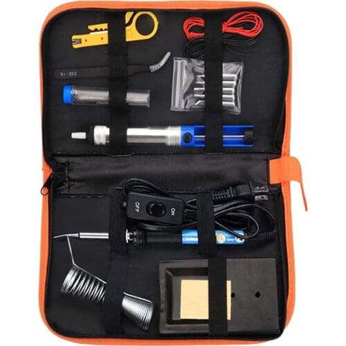 Soldering Iron Kit, 60W Welding Tools with ON/Off Switch, Adjustable Temperature 200-450°C, 5 Soldering Tips, AU