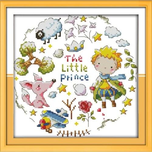 The little prince cross stitch kit cartoon people 14ct 11ct counted pre-print fabric canvas embroidery DIY handmade needlework