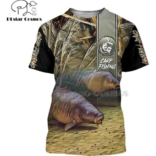 2020 New Fashion Men hoodies 3D Print t shirt New carp Fashion Animal Fishing Art t shirt tees shorts sleeve Apparel Unisex -4