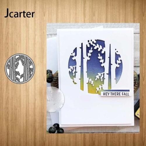 New Metal Cutting Dies Circle Trees Bamboo Frame Craft Stencil Diy for Scrapbooking Handmade Card Make Shape Album Decor Model