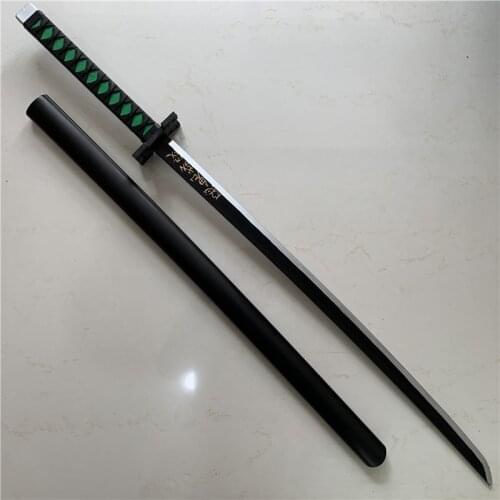 1:1 Demon Slayer Knife Sword Weapon Cosplay Kamado Tanjirou Devils Blade Samurai Sword Ninja Katana Model 104cm