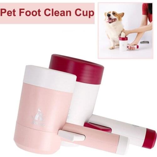 Paw Cleaning Tool Outdoor Portable Pet Cat Dog Foot Wash Clean Cup Manual Rotary Cleaner Cup Soft Silicone for Small Medium Dogs
