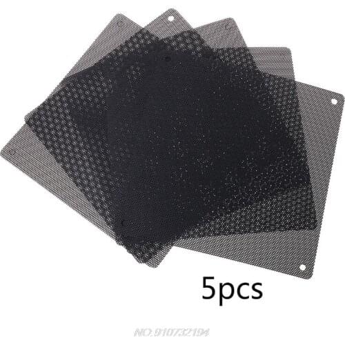 5PCS PC Computer Case Fan Cooler Dust Filter Dustproof Mesh 140mm Cuttable PVC Black N19 20 Dropshipping