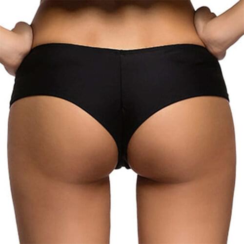 S - 3XL V shape Cheeky Swim Brief Female Swimwear Women Bather Brazilian Bikini Bottom Scrunch Butt Tanga Panty Underwear Y130B