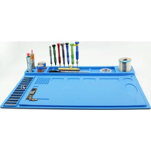 Heat-Resistant Silicone Pad Desk Magnetic Mat Platform With magnetic for PCB Phone Soldering Repair Station Work Insulation 500C