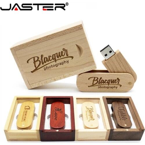 JASTER custom logo gift usb sticks wooden medel 4- 32GB pendrive usb 2.0 memory flash drive wedding party photography