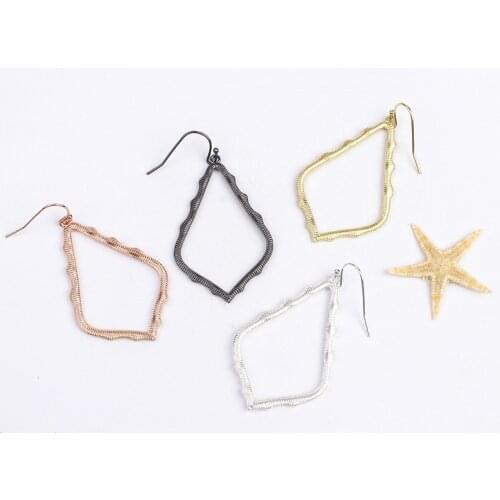 High Quality Designer Frame Teardrop Earrings Fashion inspired Jewelry Painting Metal Water Drop Earrings for women grils