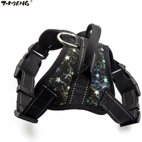 T-MENG New Pet Products Puppy Small Dog Harness Cat Vest High Quality Pu Leather Pet Dogs Harness K9 Medium Large Dog Supplies
