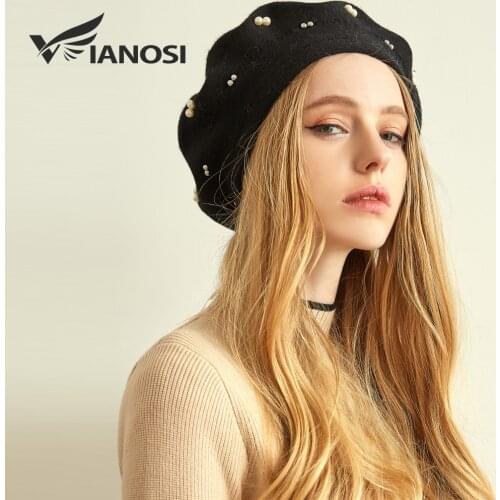Winter Beret Hats for Women Wool Knitted Solid Color Berets Fashion Female Beanies Girl Autumn Warm Gorros Brand Bonnet Caps