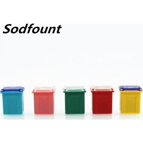 10 Pcs PEC Fuse Box LPJ Automotive Original Rectangle Fuse 20A 30A 40A 50A 60A For Hyundai Verna KIA Toyota Honda ROEWE 350