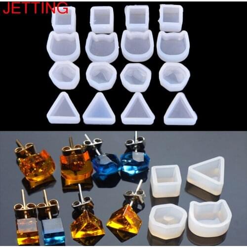 2Pcs Silicone Resin Craft Making Tool Multi Making Resin Casting Handmade Jewelry Rings Mold Pendant Earring
