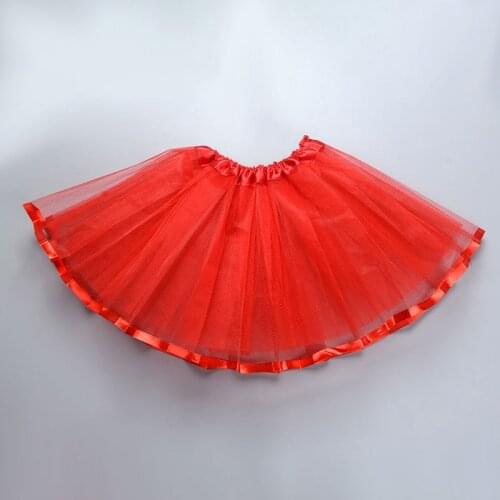 2020 Sweet Girls Tutu Skirts Baby Girls Fluffy Pettiskirts red Skirt Princess Girl Ball Gown skirt Dance Wear Party Clothes