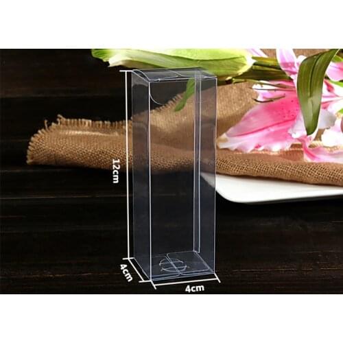 30pcs 4*4*12cm clear plastic pvc box packing boxes for gifts/chocolate/candy/cosmetic/crafts square transparent pvc Box