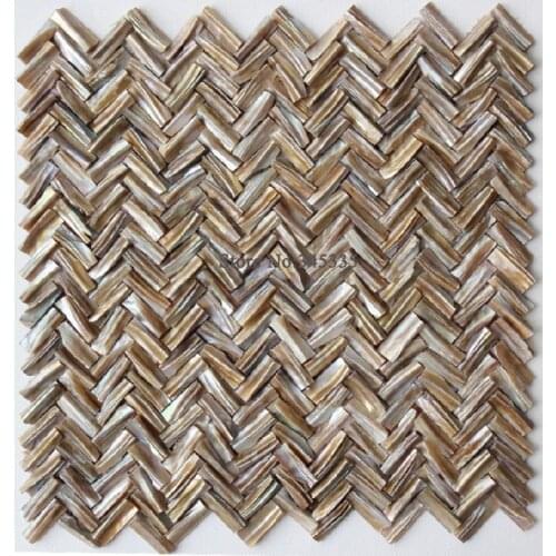 3D brick natural shell mosaic tile mother of pearl kitchen backsplash shower background bathroom herringbone zip wall paper tile