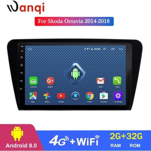 4G Lte All Netcom10 inch android 8.0 full touch For skoda octavia 2014-2018 car dvd multimedia gps navigation system