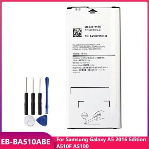 Original Phone Battery EB-BA510ABE For Samsung Galaxy A5 2016 Edition A510F A5100 Replacement Rechargable Batteries 2900mAh