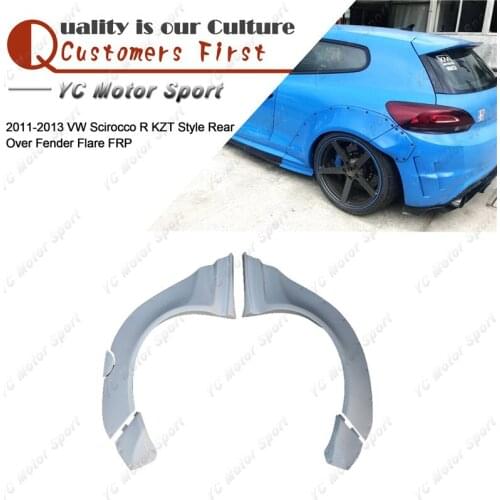 Car Accessories FRP Fiber Glass KZT Style Rear Fender 5pcs Fit For 2011-2013 Scirocco R Rear Over Fender Flare