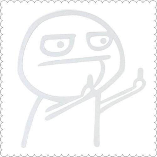 Car Accessories Cartoon Funny Middle Finger Stickers modeling for Renault Vel Modus Eolab Twizy Twin-Z Twin-Run Symbol