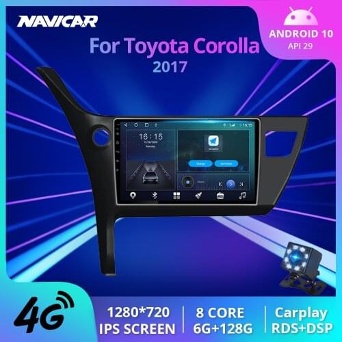2DIN Android10.0 Car Radio For Toyota Corolla 2017 GPS Navigation Stereo Receiver Auto Radio Car Multimedia Player Car Receiver