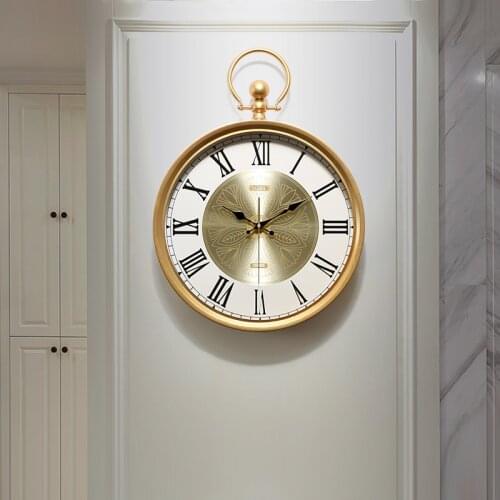 Large Nordic Kitchen Wall Clock Vintage Luxury Living Room Silent Wall Clock Creative Big Home Decorative Horloge Murale JJ60WC