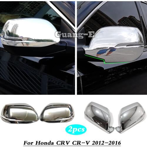 Hot sale For Honda CRV CR-V 2012 213 2014 decoration Car back rear view Rearview Side Door Mirror Cover stick trim frame 2pcs