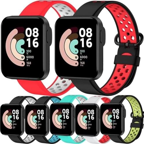 Dual Color Silicone Straps For Xiaomi Mi Watch Lite Watchband xaomi xiomi xiami xiao mi Smart Watch Light Straps Bracelet Bands