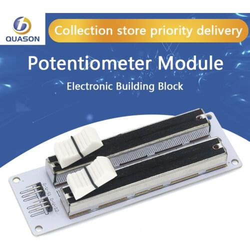 Electronic Building Block 10K Double Row Sliding Linear Potentiometer Module For Arduino Mixer Linear Sliding Resistance
