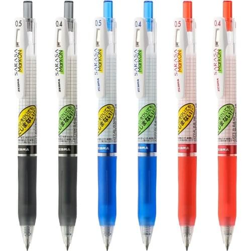 3pcs Zebra SARASA JJ77 MARK ON Gel Pens 0.4/0.5mm Japan Stationery Non-Blooming Not Fuzzy Quick-Drying