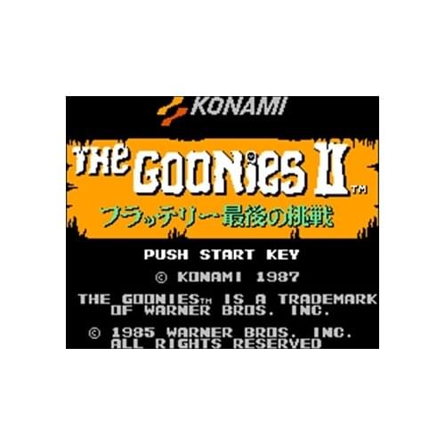 Goonies 2 - Furatterii Saigo No Chousen Region Free 60 Pin 8Bit Game Card For Subor Game Players