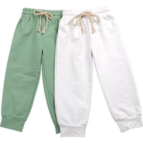 Kaiya Angle Baby Boys Girls Clothes Polyster Light And Soft Toddler Elastic Waist Band Ruffle Pants Kids Stacked Trousers 2020