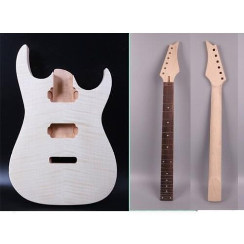 New 1pcs Electric guitar Body Solid Body mahogany Flame Maple Veneer