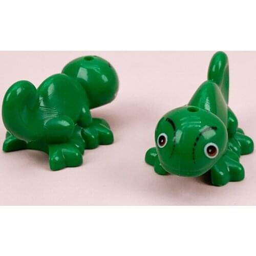 Moc Small Building Block Chameleon Green Lizard Reptile Scene Accessories Children Toys