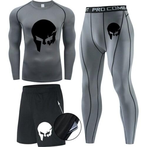 Mens Running Clothes Gym Leggings Thermal Underwear Compression Fitness Mens Quick-Drying Sportswear Tights Track Suits