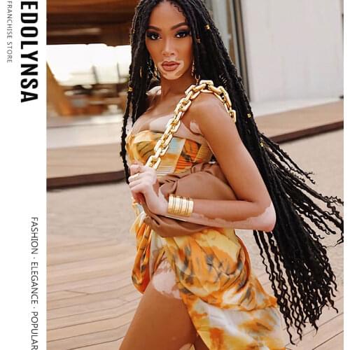 2021 New Sexy Abstract Print Sling Dress Side Slit Irregular Hem Midi Dress Sexy & Club Women Party Dresses Sheath Vestidos Y114